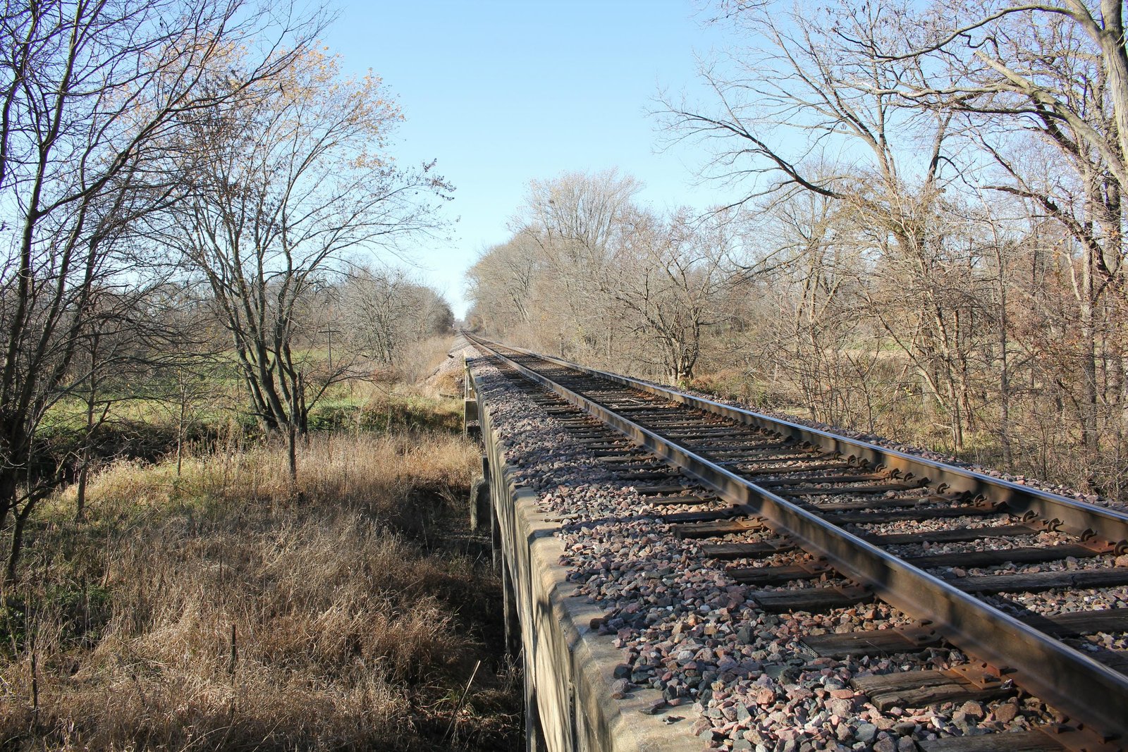 Looking west